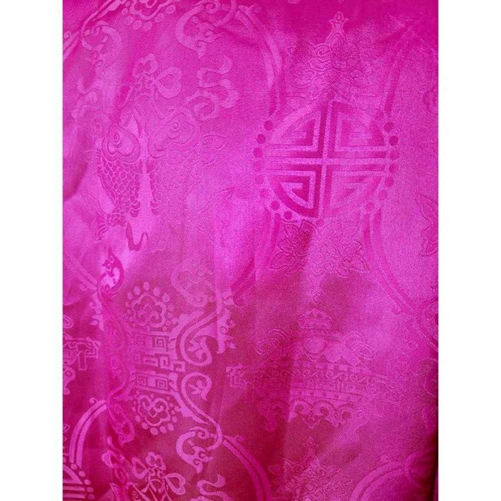 Vintage Asian Jacket, 90s Reversible Jacket, Pink and Green, Size XL - Picture 6 of 10